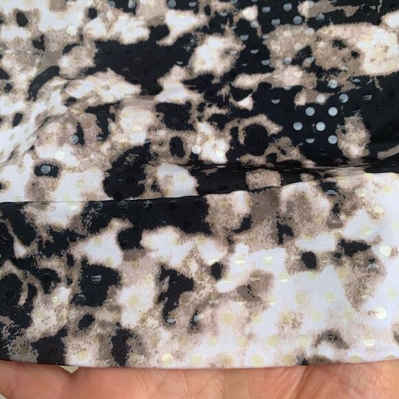 Alfani animal print with sparkles cowl neck sleeveless blouse, size 1X - Picture 4 of 6